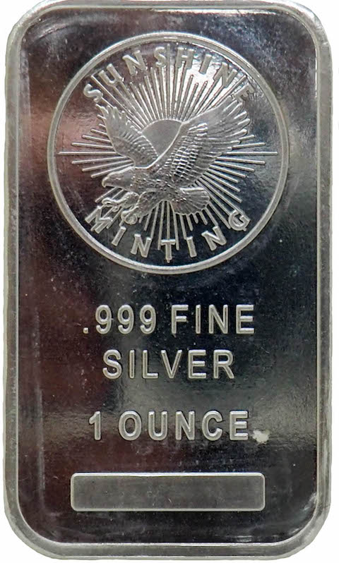 1 Oz Silver Bar Sunshine Minting